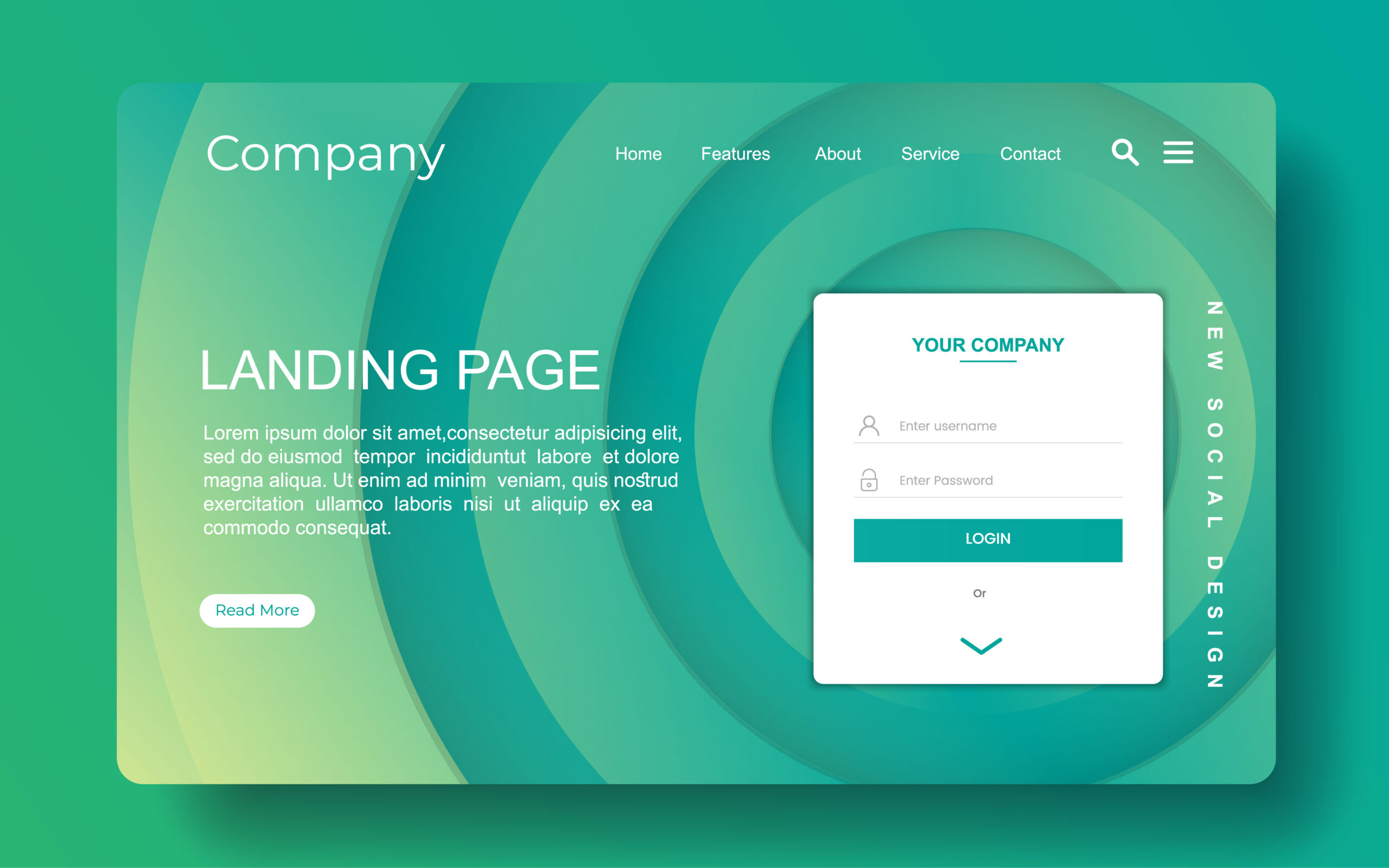 A simple landing page concept